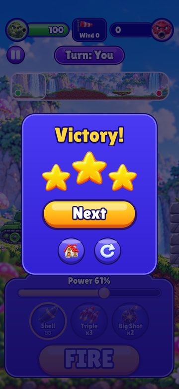 Tank Tussle victory: three stars and Next